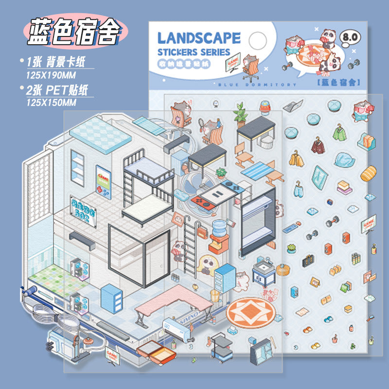 Dorms of Blush and Sky Hues