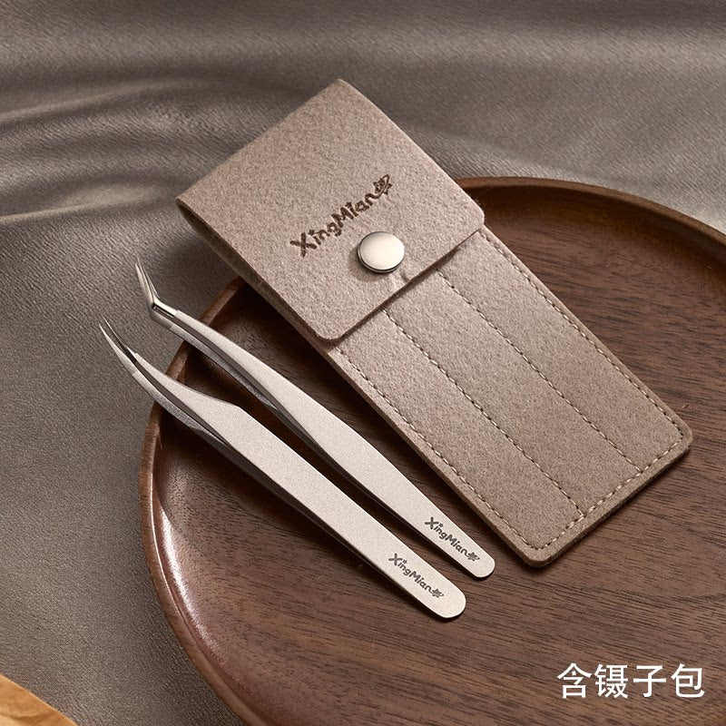 XingMian dolphin home simple gold feather clip high precision landscaping sticker tweezers, star battle silver