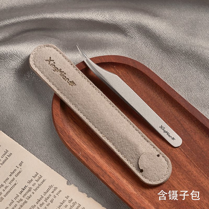 XingMian dolphin home simple gold feather clip high precision landscaping sticker tweezers, star battle silver