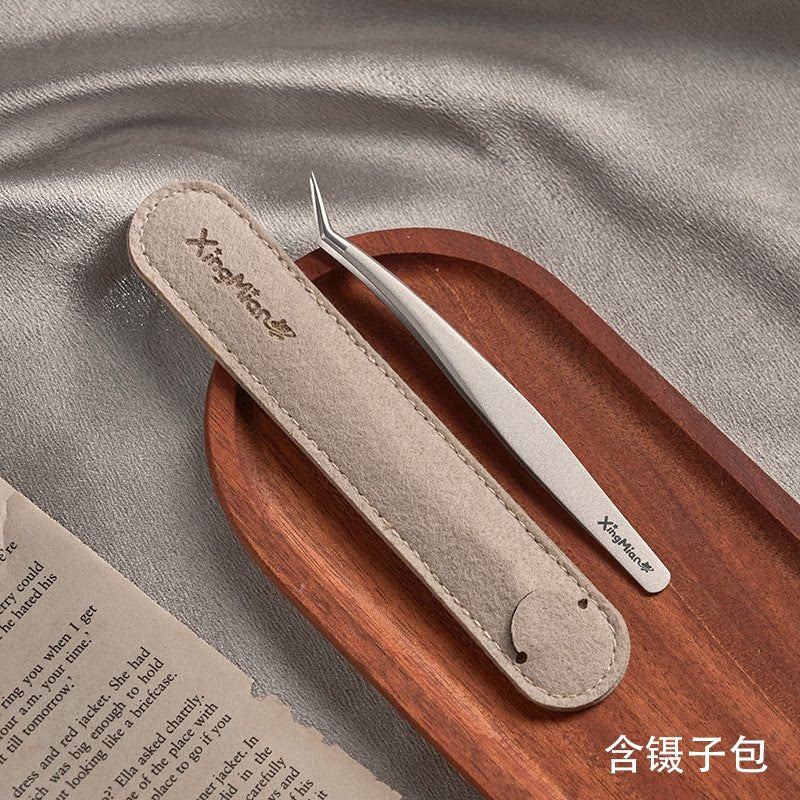 XingMian dolphin home simple gold feather clip high precision landscaping sticker tweezers, star battle silver